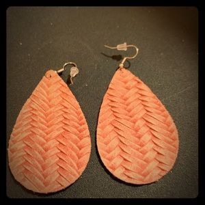 Large leather earrings